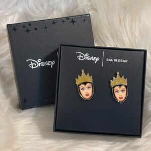 Disney BaubleBar Gold and Black Evil Queen Earrings